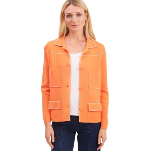 Belford Blazer Size Medium Pima Cotton Orange - Picture 1 of 7